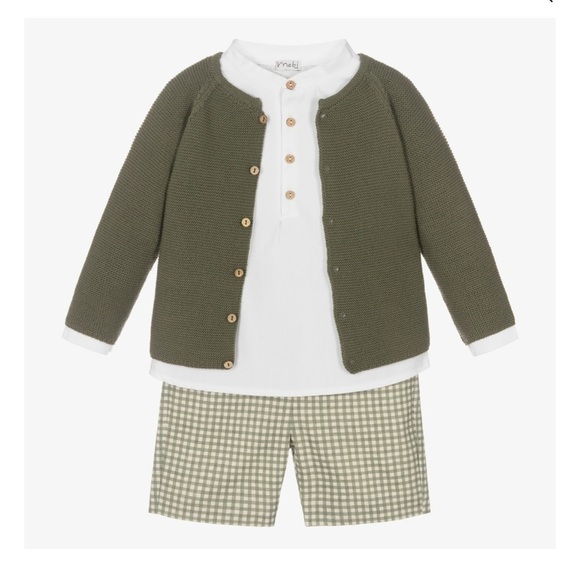 3 piece Boys Green Outfit Set - Picture 1 of 3